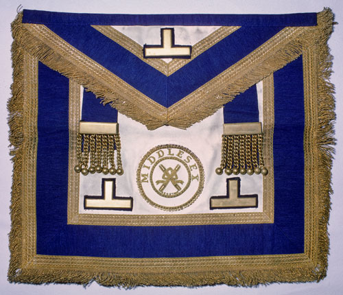 Photograph of Gold Middlesex Masonic apron