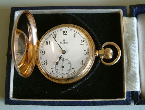 Photo of watch presented to Hugh Samuel King by the North Thames Gas Board in July 1954, for 40 years service